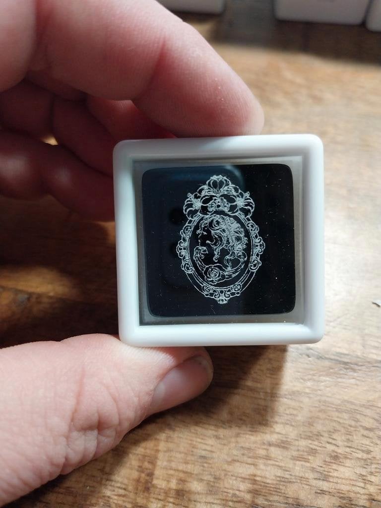 Gravure op onyx cameo, Ophalen of Verzenden