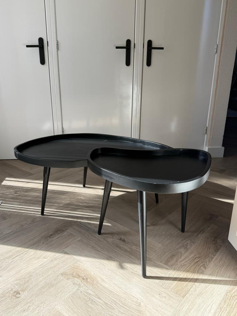 Zwarte organische salontafels, Ophalen, Minder dan 45 cm, Gebruikt, 55 tot 75 cm