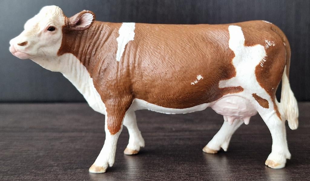 Schleich Farm World Simmental Koe - 2008, Verzamelen, Dierenverzamelingen, Ophalen of Verzenden, Gebruikt, Boerderijdier, Beeldje of Figuurtje