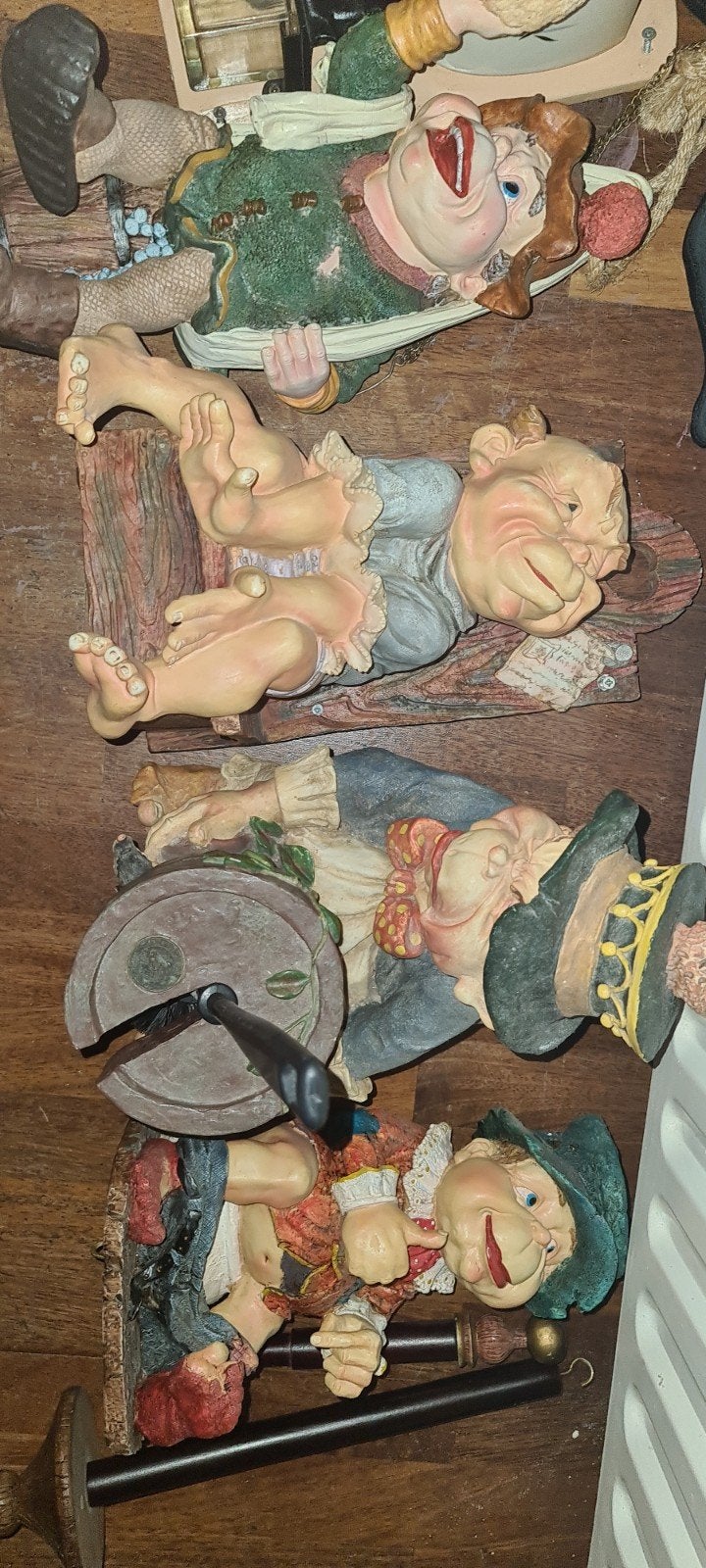 Verzameling van 4 Laaf beelden - Efteling, Verzamelen, Beelden en Beeldjes, Gebruikt, Laaf, Ophalen