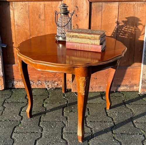 Salontafel Queen Ann rond diameter 60 cm origineel bijzet, Antiek en Kunst, Ophalen