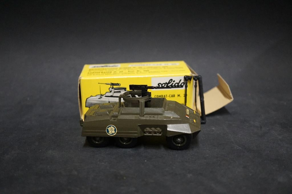 Solido M20 combat car - 1/50 - TOP vintage, Ophalen of Verzenden, Zo goed als nieuw, Auto, Overige merken