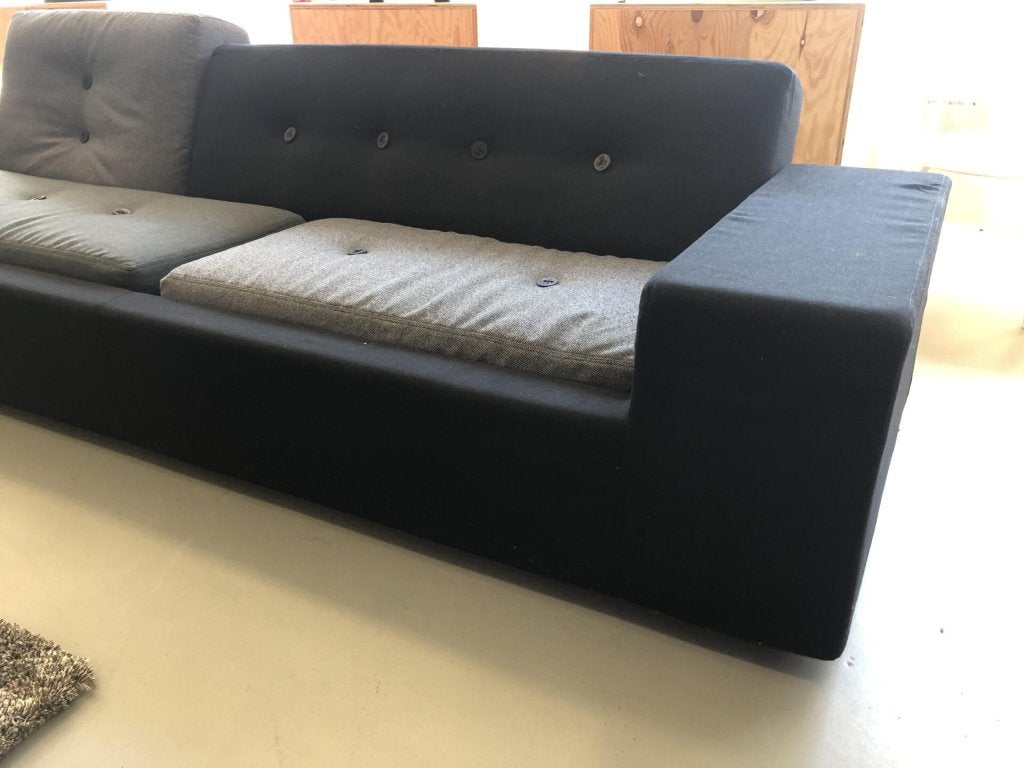 Vitra Polder Sofa Bank XXL Zwart/Grijs Stof, Huis en Inrichting, Niet ingevuld, Zo goed als nieuw, Niet ingevuld, Niet ingevuld