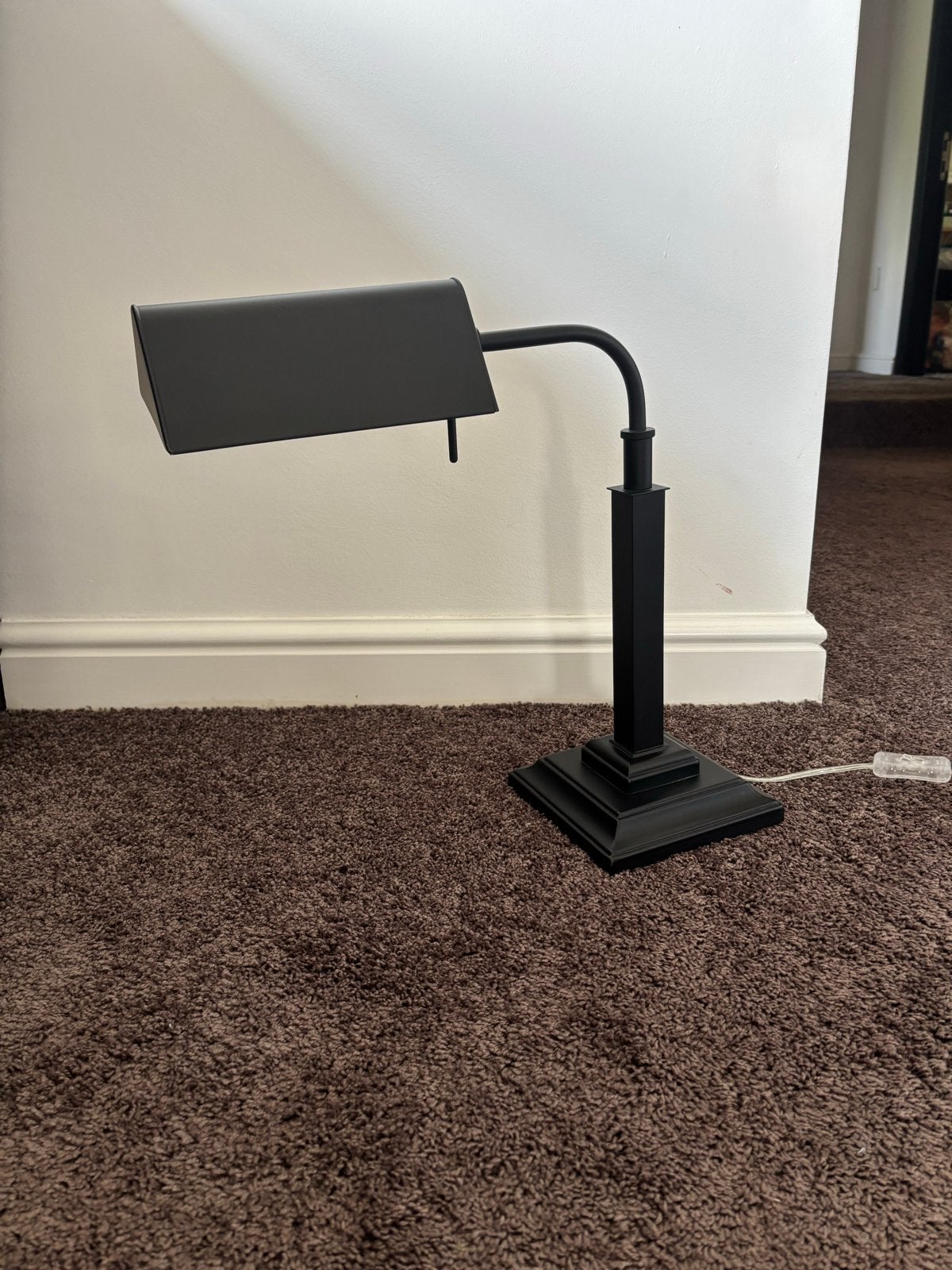 Zwarte bureau/piano lamp, Ophalen, Bureaulamp, Gebruikt, Overige merken