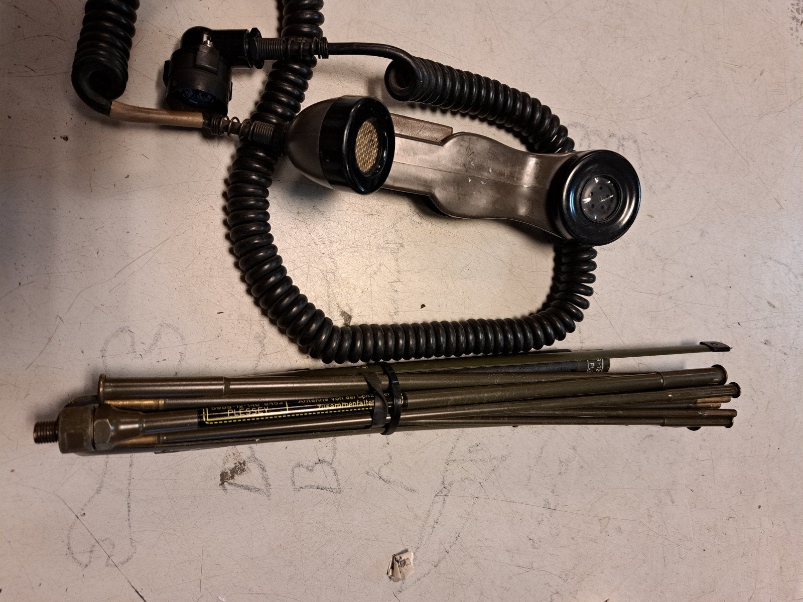 Originele Antenne- en Handsetset Bundeswehr SEM 35 Radio (Ko, Verzamelen, Amerika, Ophalen of Verzenden, X, Landmacht