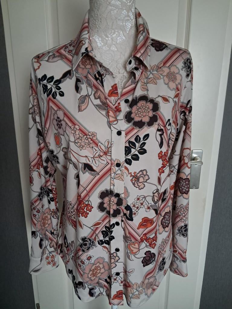 Blouse &CO Woman Maat : XL 42 Kleur : Beige Roze Travel, Overige kleuren, Maat 42/44 (L), &Co Woman, Nieuw