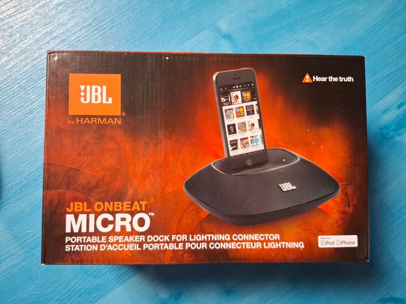JBL OnBeat Micro Speakerdock met Lightning-connector, Gebruikt, JBL, AUX-ingang, Ophalen of Verzenden