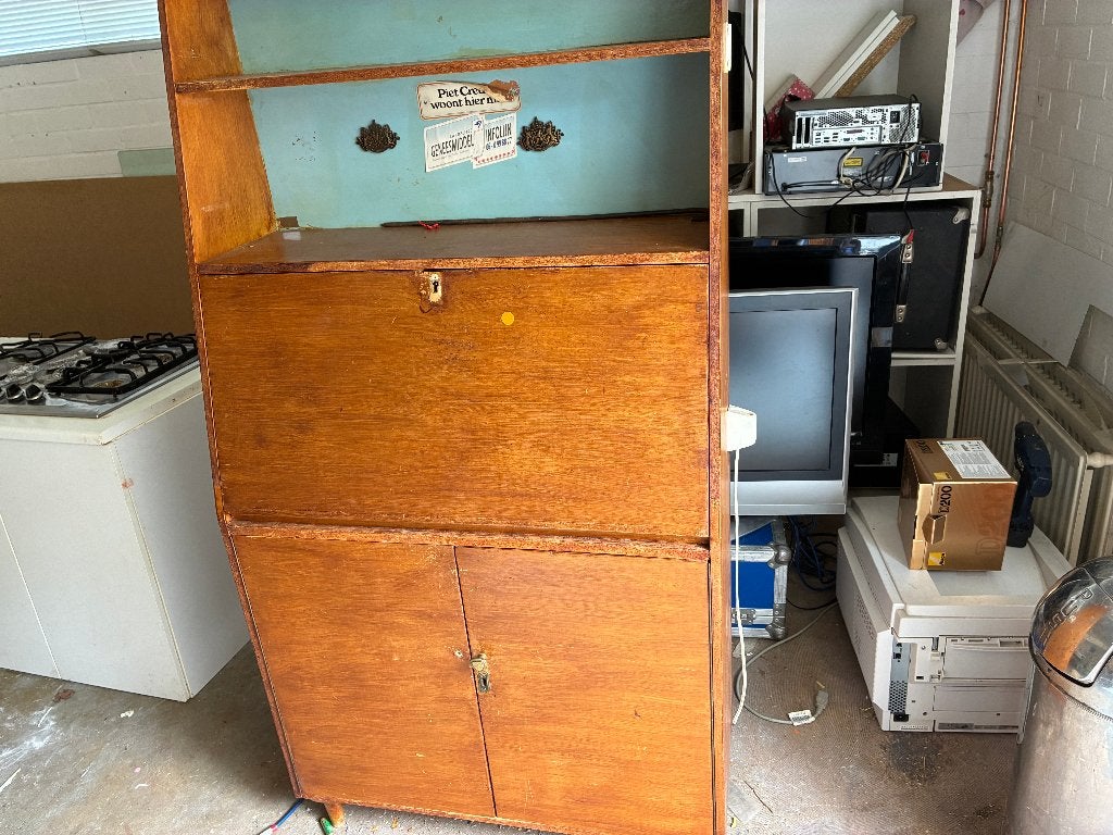 houten bureau, Ophalen, Gebruikt