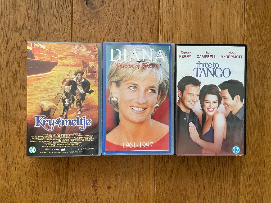 3x VHS videoband, Alle leeftijden, Ophalen of Verzenden, Gebruikt, Overige genres