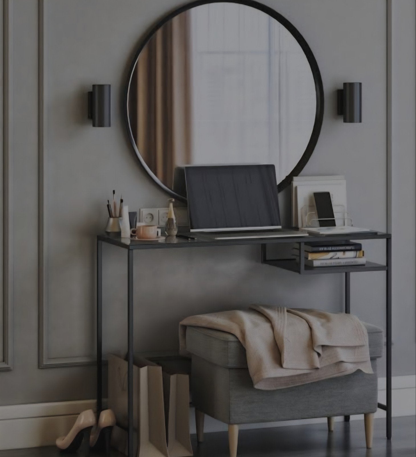 Side table, Huis en Inrichting, Tafels | Sidetables, Ophalen, Zo goed als nieuw, Metaal, 25 tot 50 cm