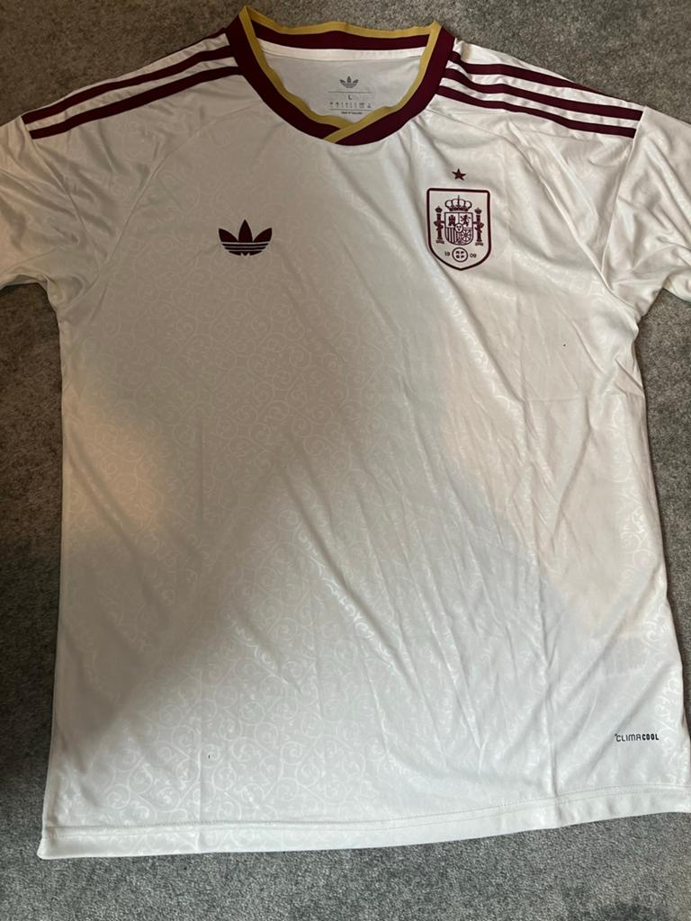 Spaans wk shirt, Kleding | Heren, Maat 52/54 (L), Wit, Ophalen of Verzenden, Zo goed als nieuw