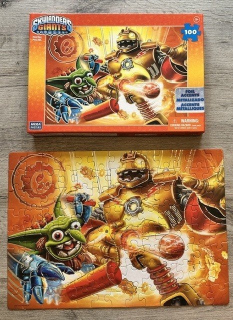Puzzel van Skylanders Giants zgan 100 stukjes (Sp16), Ophalen of Verzenden, Meer dan 50 stukjes, Zo goed als nieuw, 4 tot 6 jaar