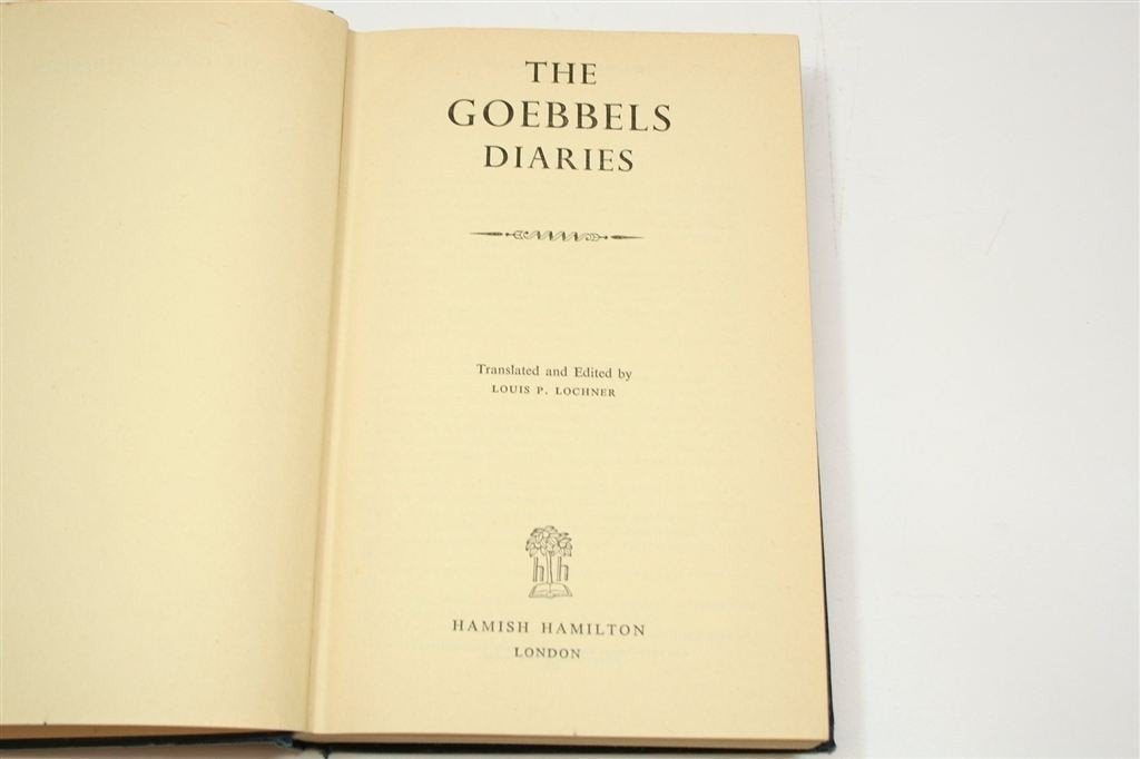 The Goebbels Diaries — 1e Druk 1948, Dik Boek, Ophalen of Verzenden, Gelezen, Europa