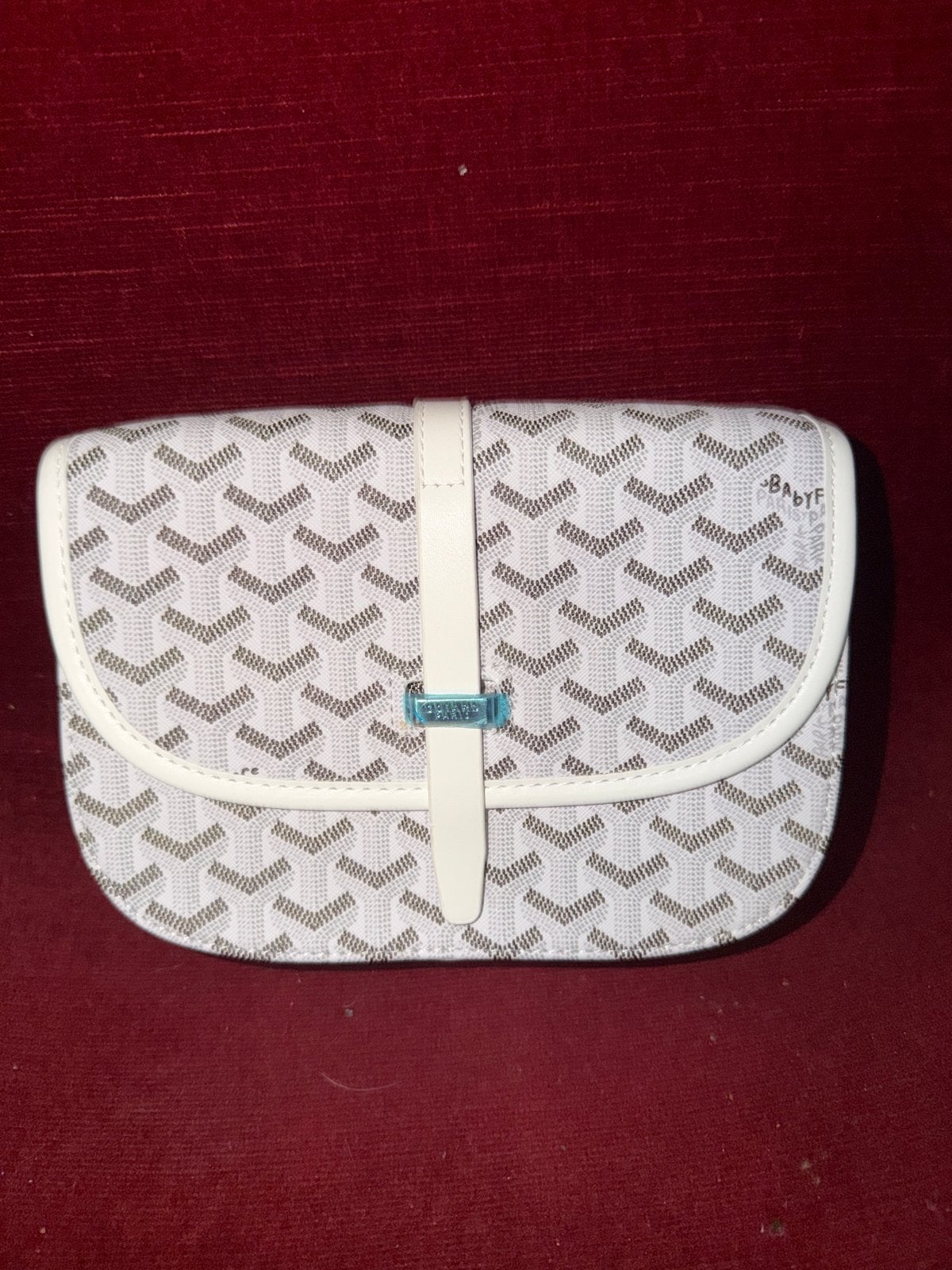 Witte Schoudertas met Goyard-Patroon, Verzenden, Nieuw, Wit, Schoudertasje