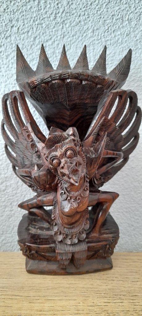 Handgesneden Garuda-Beeldje uit Bali - Kracht & Bescherming, Houtsnijwerk, Minder dan 20 cm, Verzenden, Handgemaakt