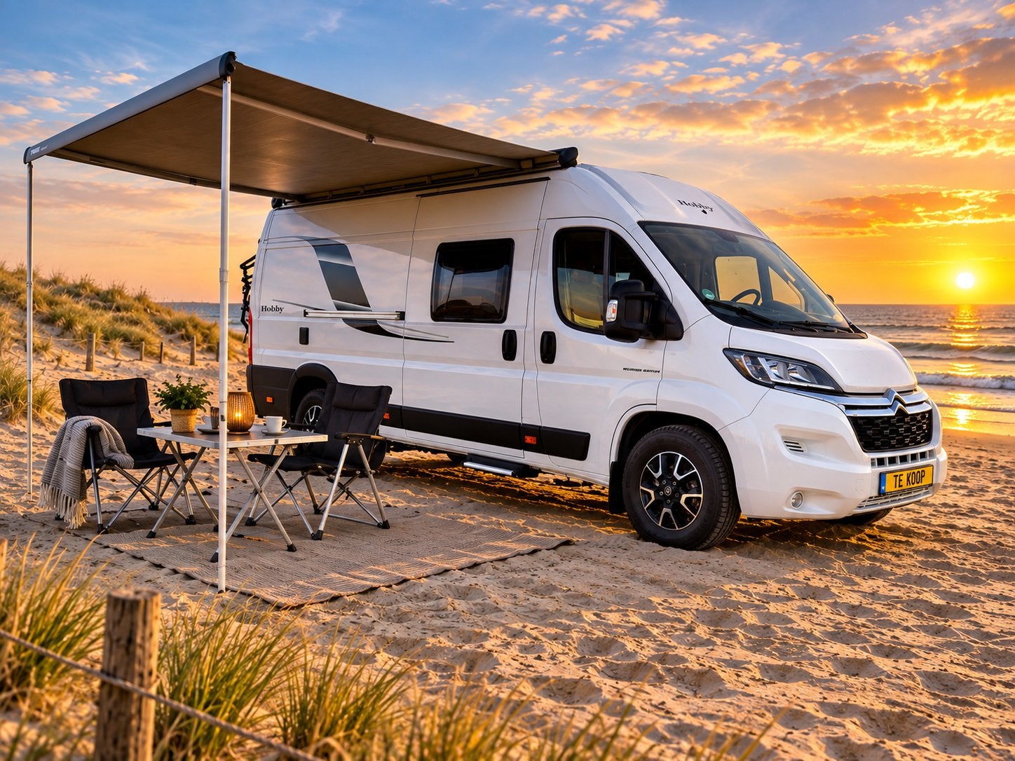 Hobby Vantana Ontour Edition K65 Buscamper Lengtebed Solar, Hobby, Tot en met 2, 6 tot 7 meter, Bedrijf