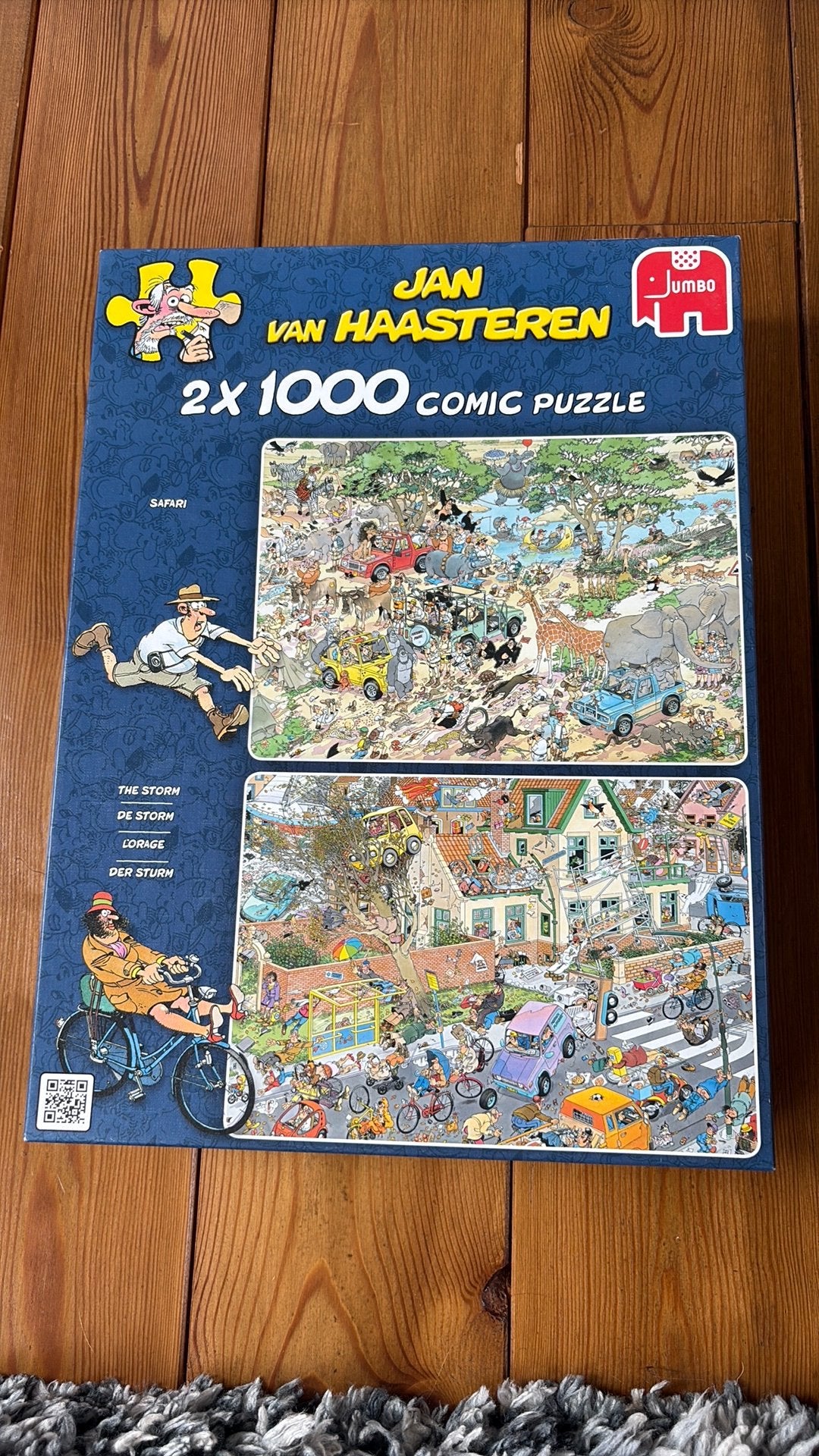 Jvh 1000 stukjes puzzel jan van haasteren de storm safari, Ophalen, 500 t/m 1500 stukjes, Zo goed als nieuw