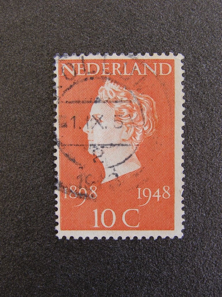 1948: NVPH 504 50-jarig jubileum Kon. Wilhelmina; gestempeld, Postzegels en Munten, Postzegels | Nederland, Ophalen of Verzenden