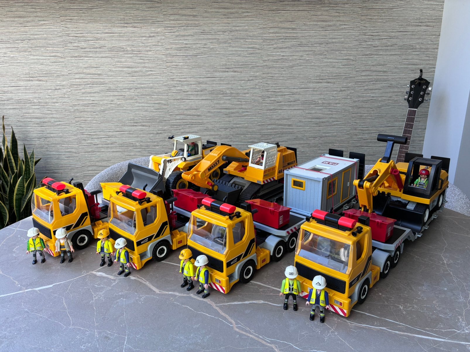 Mega set Maxx7 diepladers met graafmachines en bouwkeet., Ophalen of Verzenden, Zo goed als nieuw, Complete set, Voertuig