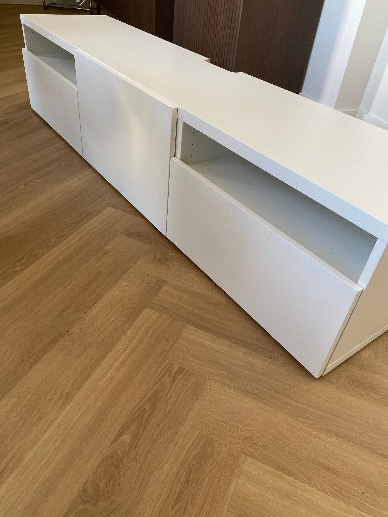 IKEA BESTÅ Tv-meubel Wit (180x42x39), Ophalen, 150 tot 200 cm, Zo goed als nieuw, Minder dan 100 cm