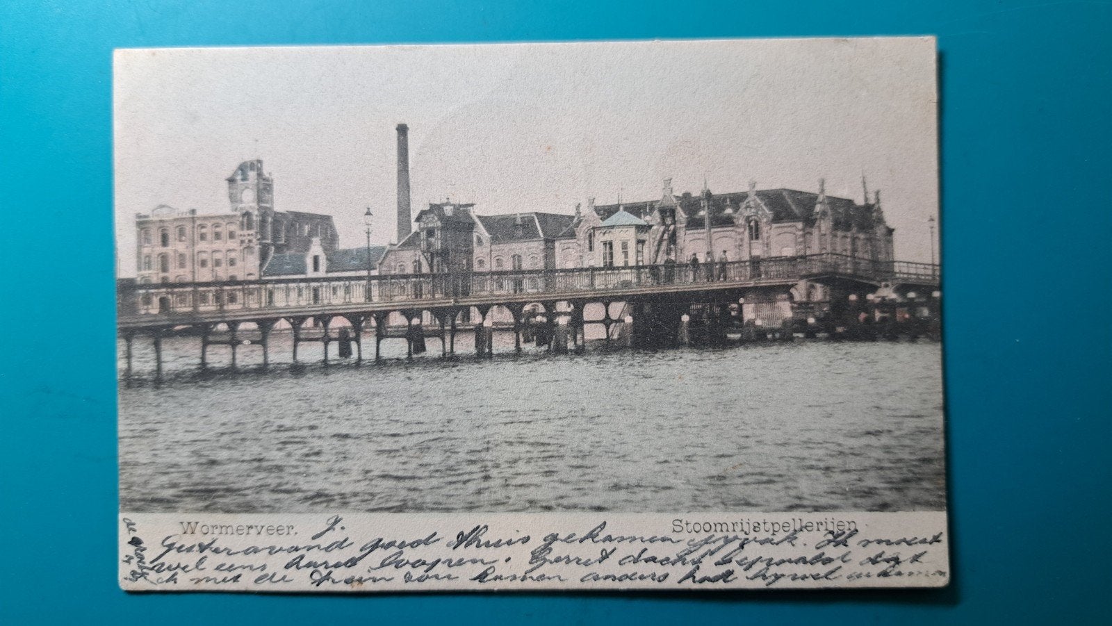 Wormerveer stoomrijstpellerijen fabriek 1907, Verzamelen, Verzenden, Voor 1920, Gelopen, Noord-Holland