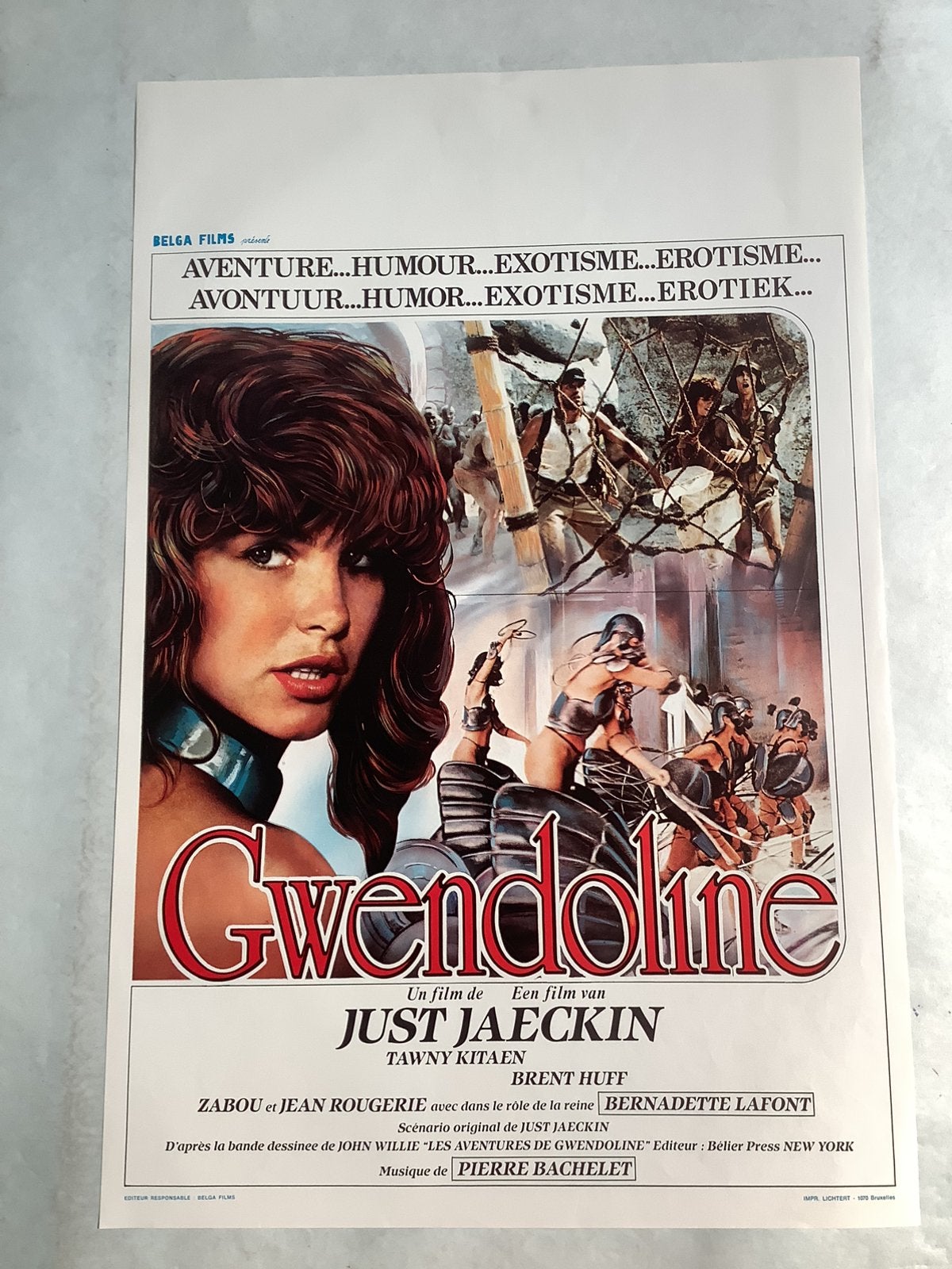 GWENDOLINE   FILMPOSTER   36-54 cm, Ophalen of Verzenden, Zo goed als nieuw, A1 t/m A3, Film en Tv