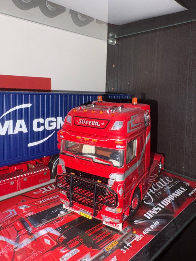 Tekno DAF Weeda "Unstoppable" modelvrachtwagen, Ophalen of Verzenden, Zo goed als nieuw, Bus of Vrachtwagen