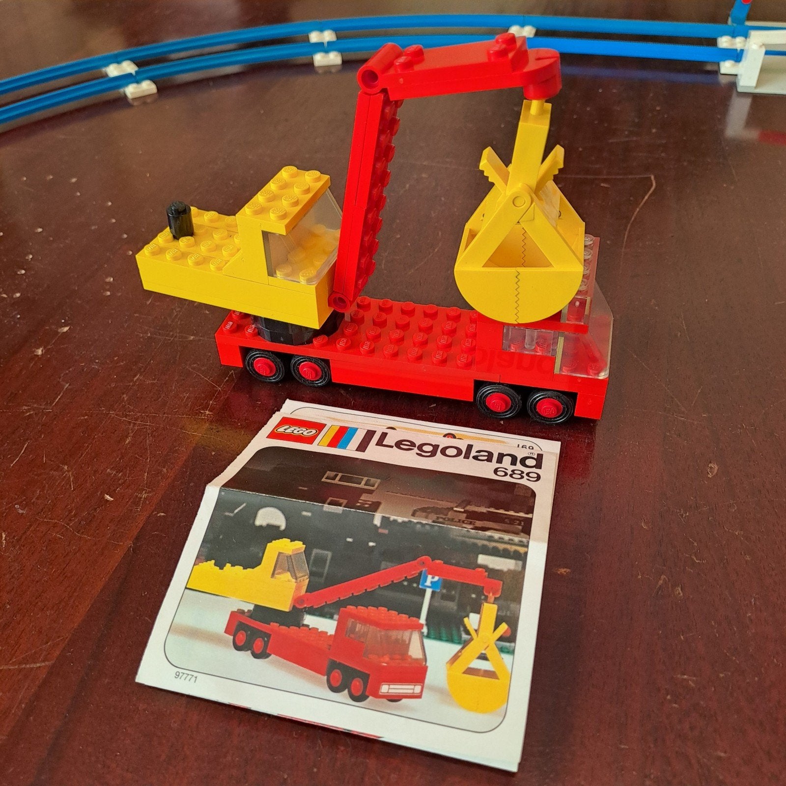 Vintage LEGO Legoland 689 Kraanwagen met instructies, Ophalen of Verzenden, Gebruikt, Overige merken