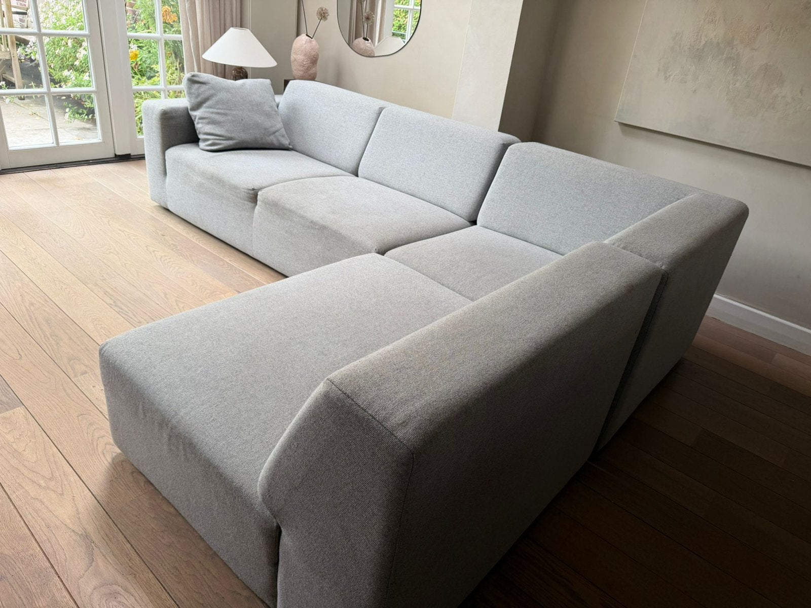 Strakke modulaire loungebank | Het Kabinet |, Ophalen, Gebruikt, Vierpersoons of meer, Stof