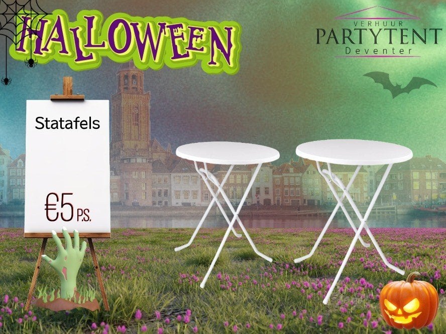 Statafel huren voor Halloween feest Deventer, Ophalen, Nieuw, Halloween of Griezel