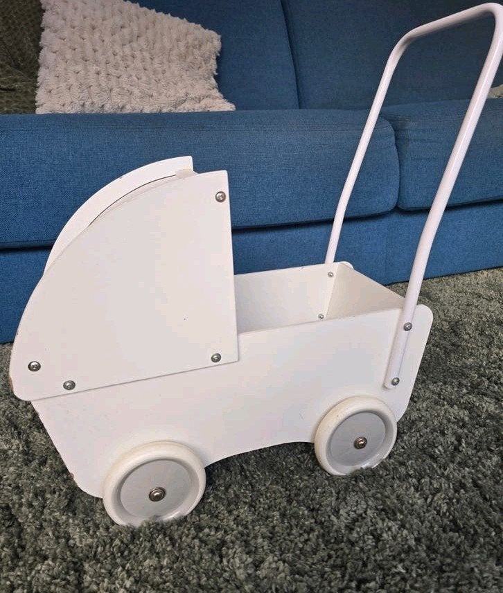 Petite Amelie Houten Poppenwagen - Wit, Kinderen en Baby's, Ophalen, Gebruikt, Kinderwagen, Overige merken