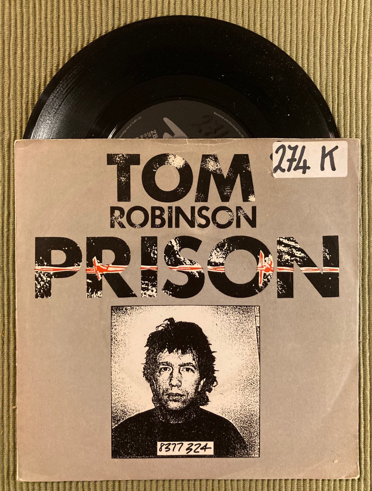 Vinyl single Tom Robinson - Prison, Gebruikt, 7 inch, Ophalen of Verzenden, Pop