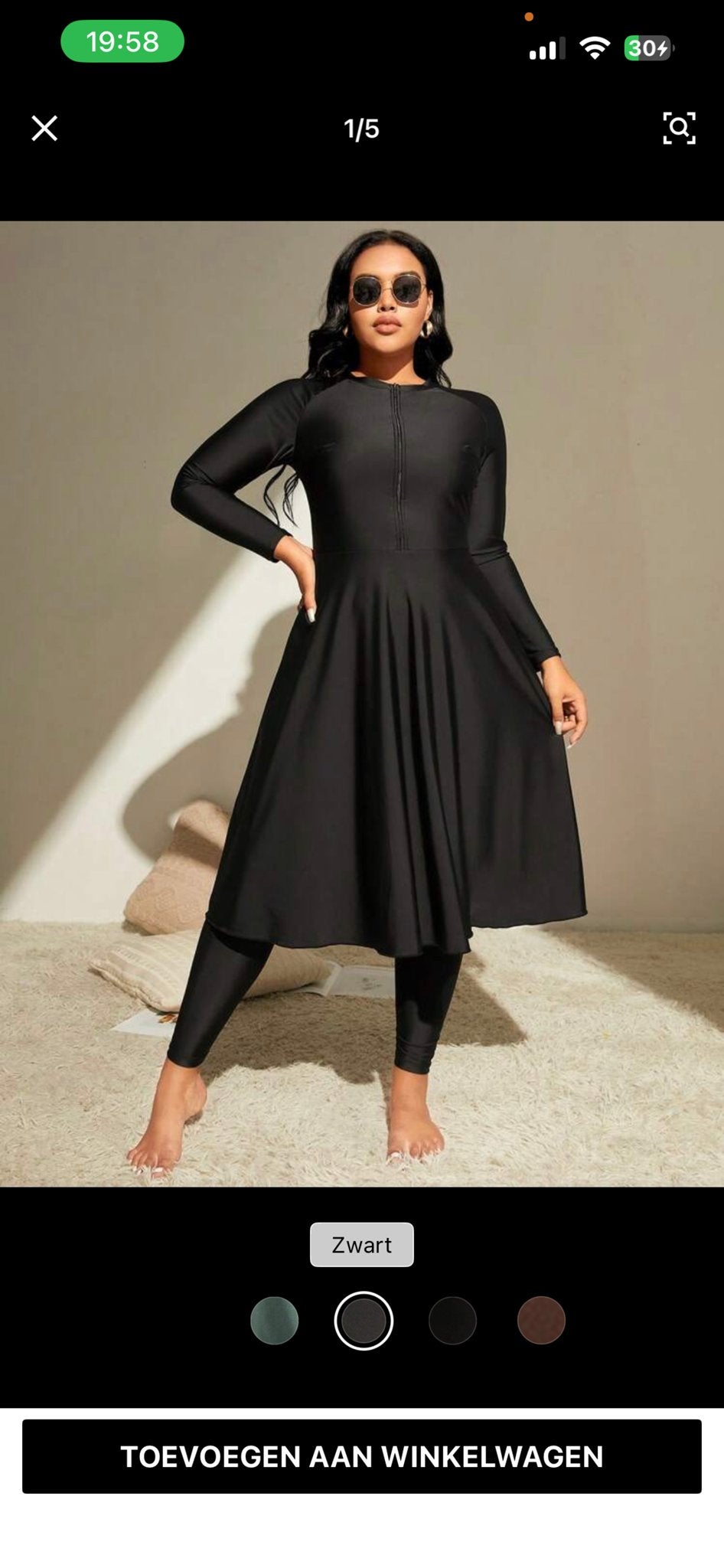 Donkerblauwe Burkini Maat L/XL - Zo goed als nieuw, Ophalen of Verzenden, Zo goed als nieuw, Blauw, Overige typen