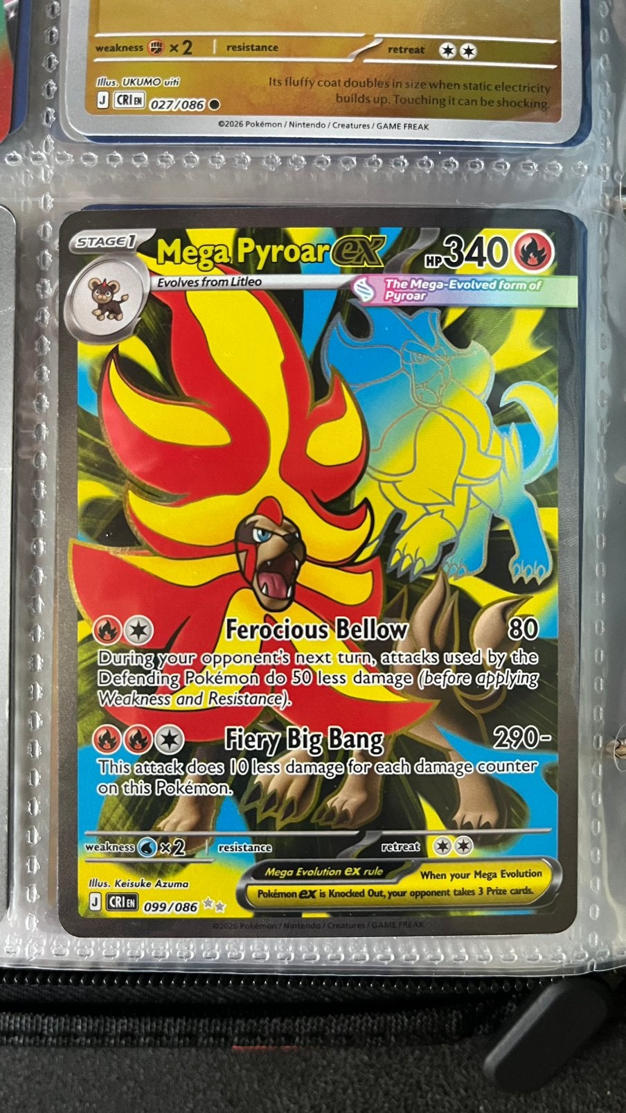Pokemon kaart: Mega Pyroar EX, Ophalen of Verzenden, Nieuw