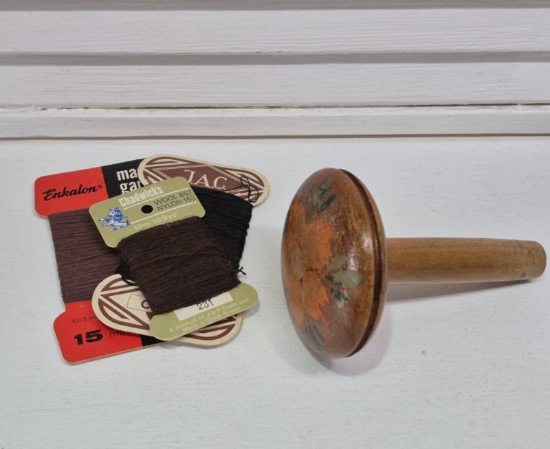 antieke stop paddestoel van hout, Antiek en Kunst, Ophalen of Verzenden