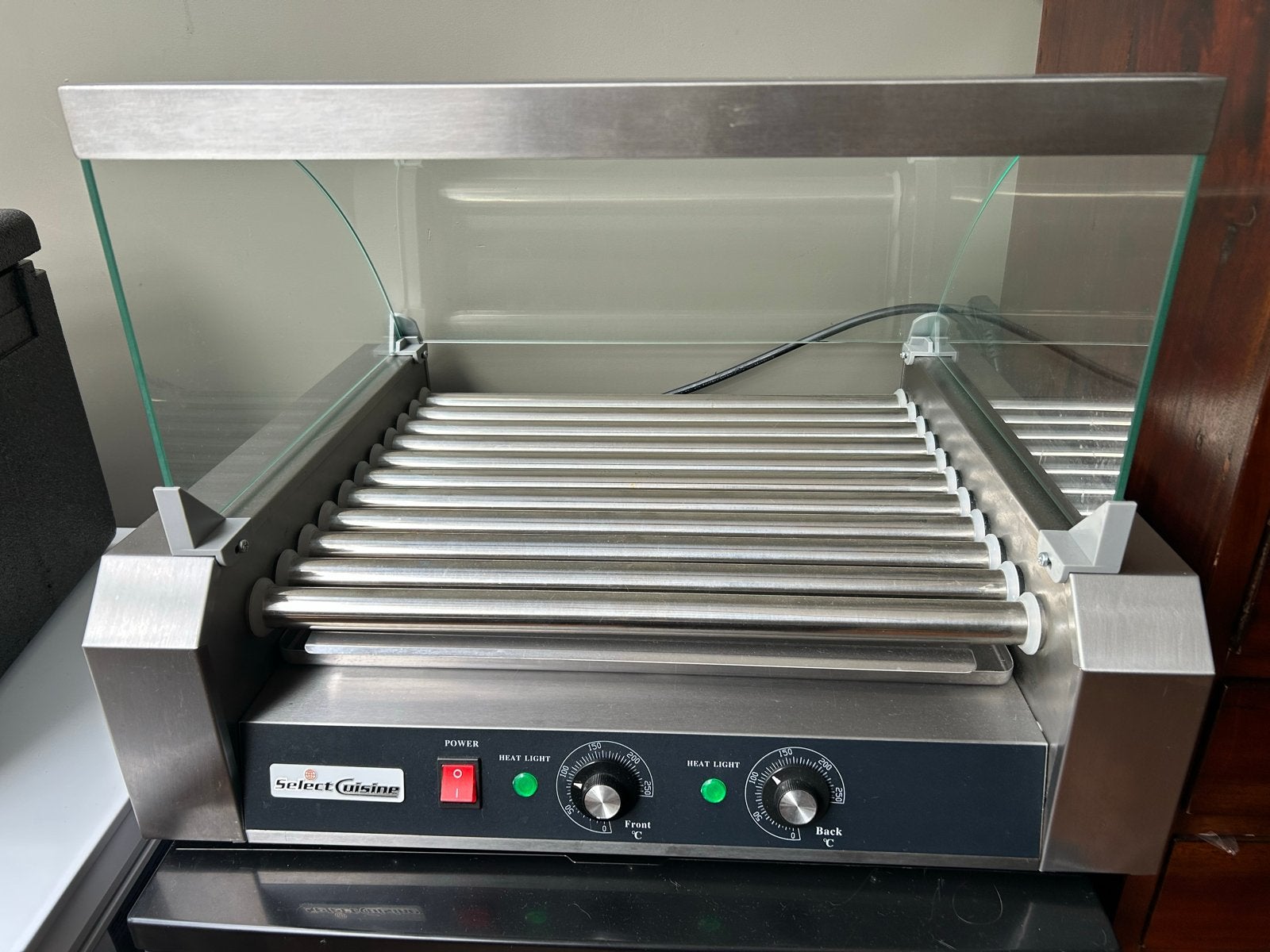 Hotdog Roller Grill met Glazen Kap - Select Cuisine, Ophalen, Gebruikt
