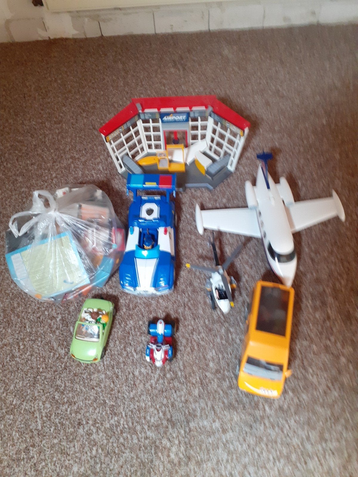 Playmobil Vliegtuig, Auto's, Helikopter & Vliegveld Set, Ophalen, Gebruikt, Jongen of Meisje