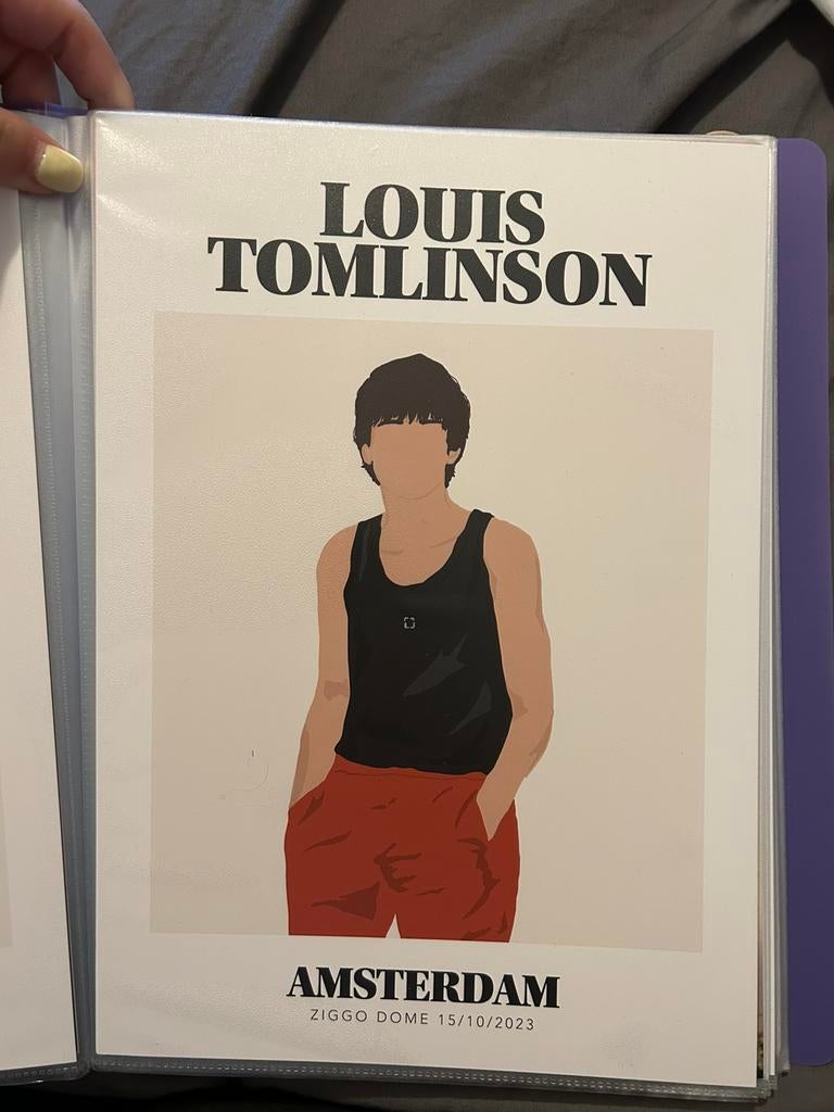 Louis Tomlinson Poster Amsterdam, Rechthoekig Staand, A4 of kleiner, Nieuw, Ophalen of Verzenden