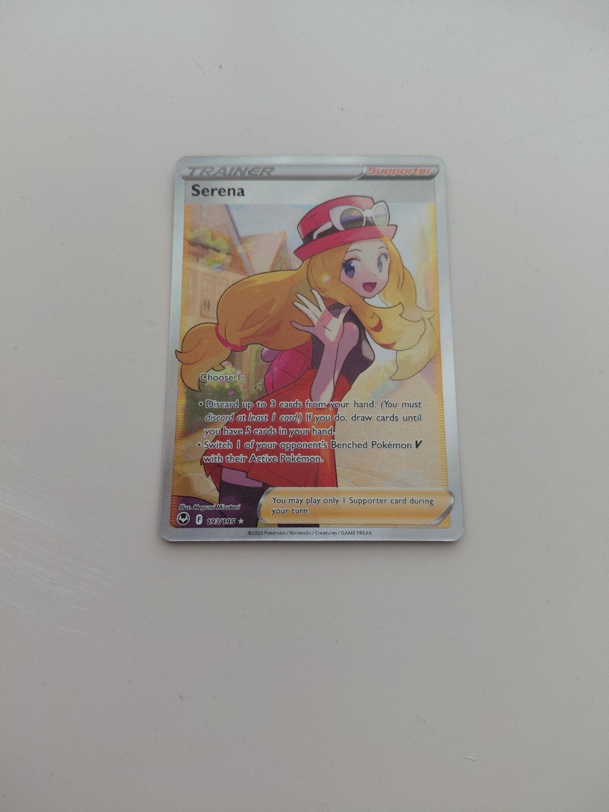 Pokémon Kaart Serena Trainer Supporter Full Art, Ophalen of Verzenden, Zo goed als nieuw, Losse kaart