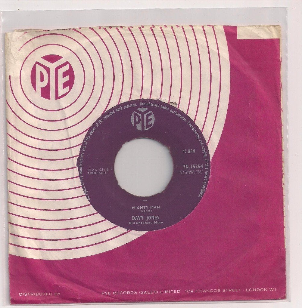 Nederbeat: Davy Jones- Mighty Man, Gebruikt, Verzenden, 7 inch, Pop