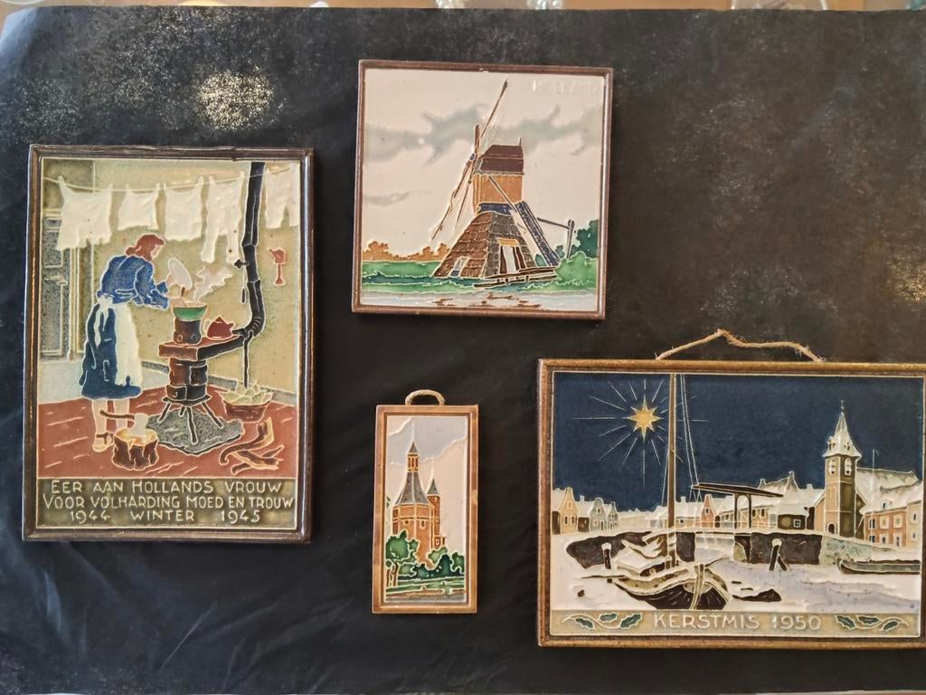 Westraven Cloisonne Tegel Utrecht Windmolen, Antiek en Kunst, Antiek | Wandborden en Tegels, Ophalen