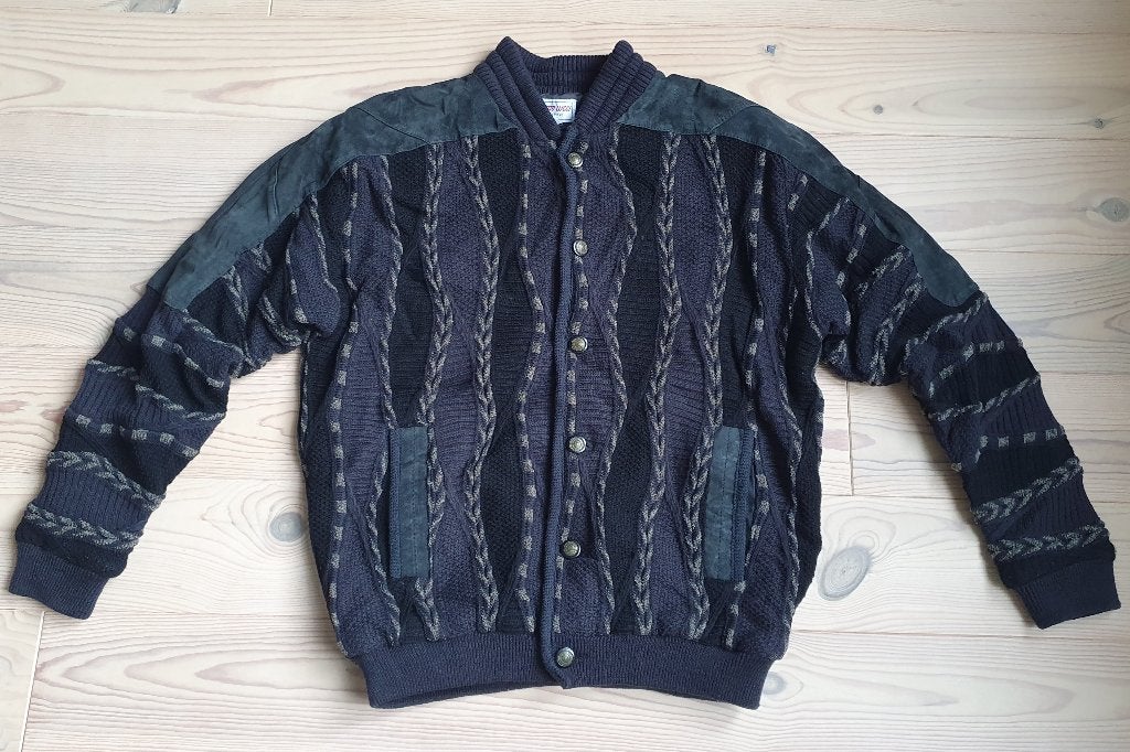 Mooi gevoerd vintage/ retro vest van Berto Lucci, mt 48/50, Berto Lucci, Zo goed als nieuw, Grijs, Verzenden