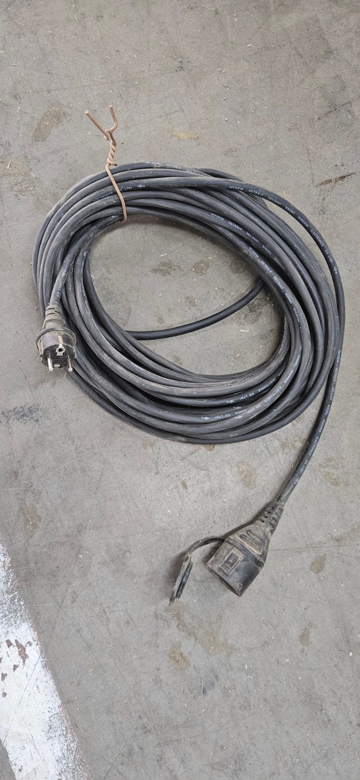 Zware stroomkabel met stekker en contrastekker, Ophalen of Verzenden, Kabel of Snoer