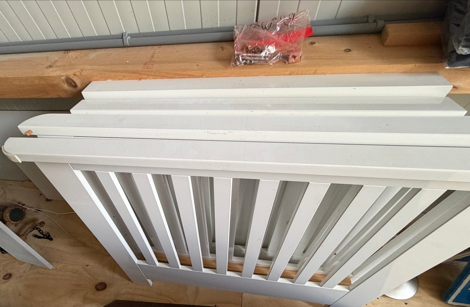 Witte box met lade en box kleden, Ophalen, Gebruikt, Rechthoekig, Boxkleed