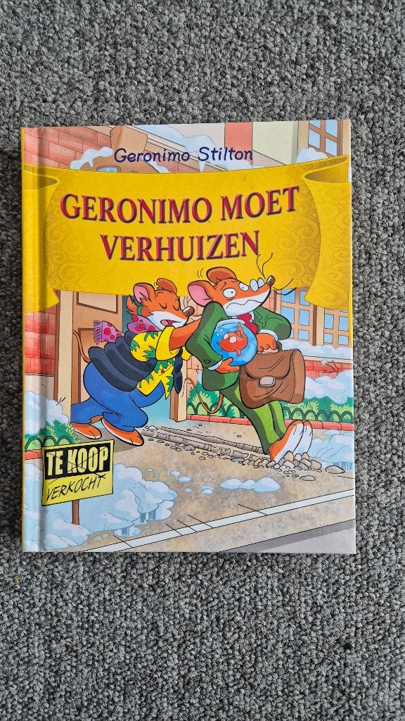 Geronimo Stilton - Geronimo Moet Verhuizen deel 62, Boeken, Ophalen of Verzenden, Gelezen, Geronimo Stilton, Fictie