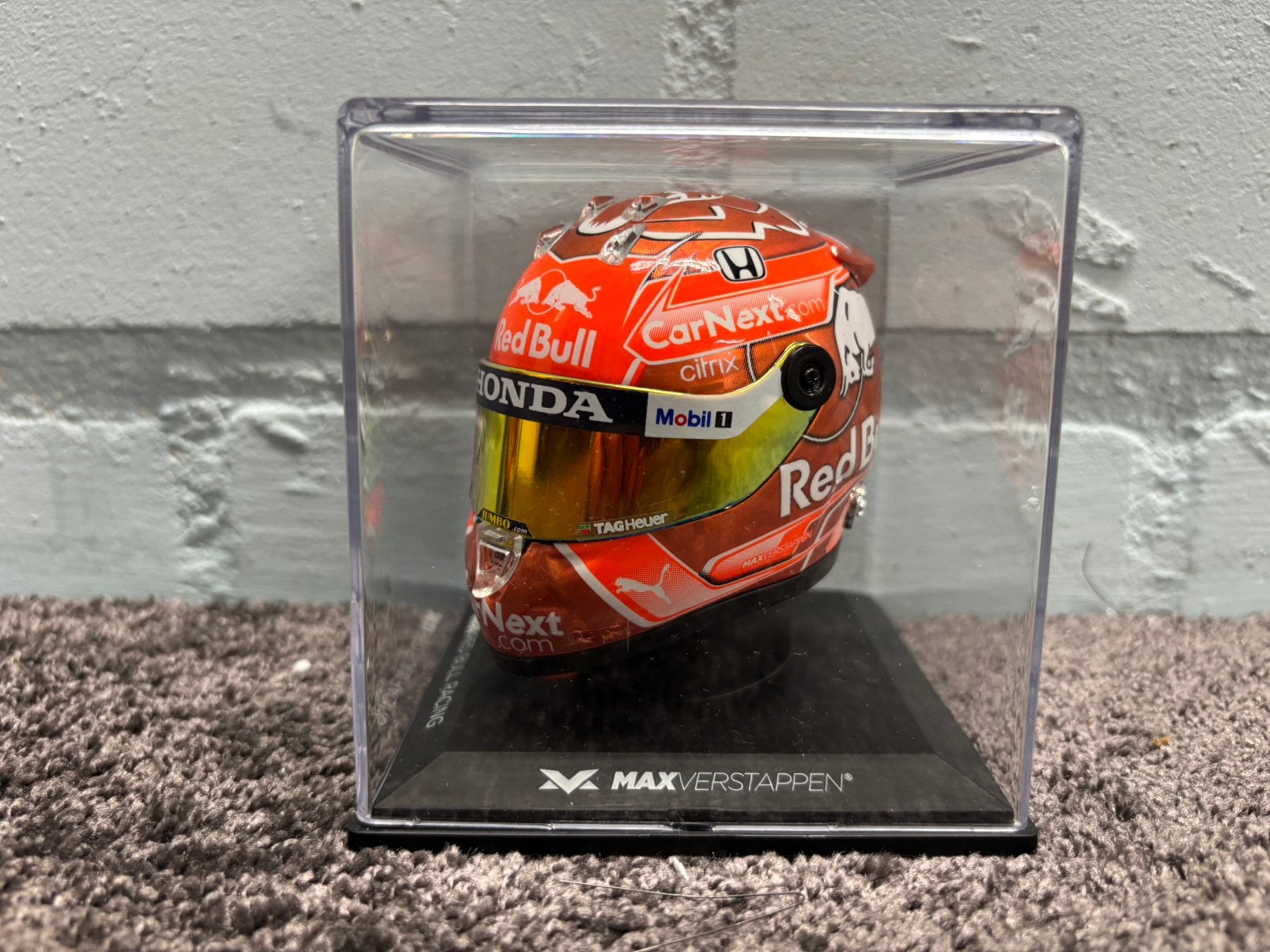 Max verstappen helm 1:4 spa 2021, Ophalen of Verzenden, Zo goed als nieuw, Formule 1