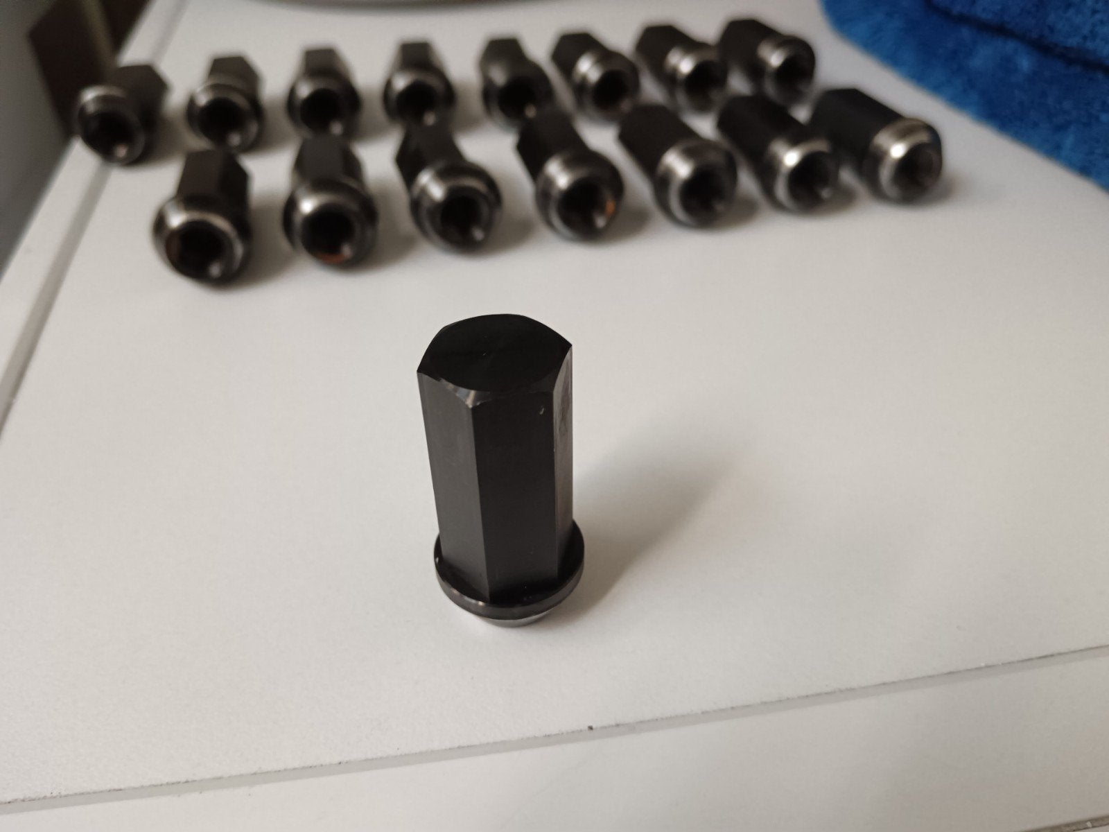 16X Titanium Wielmoeren M12 x 1.5, Gebruikt, ., Ophalen of Verzenden, .