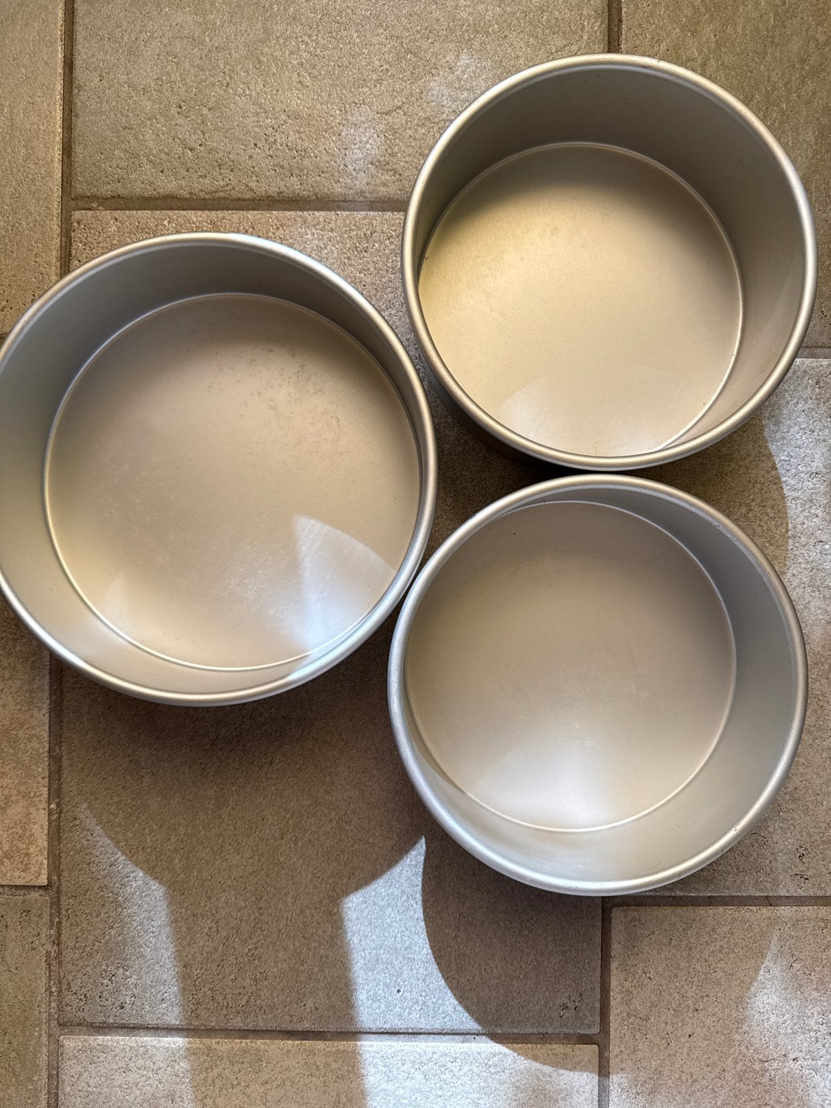 PME Bakvormen Set - 3 Ronde Aluminium Cakevormen, Zilver, Ophalen of Verzenden, Metaal, Overige merken