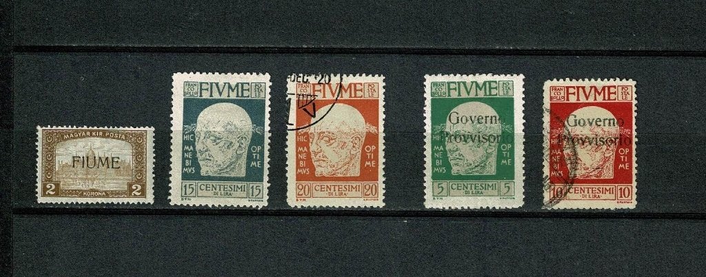 Fiume : kaveltje Fiume  o.a. met opdruk, Verzenden