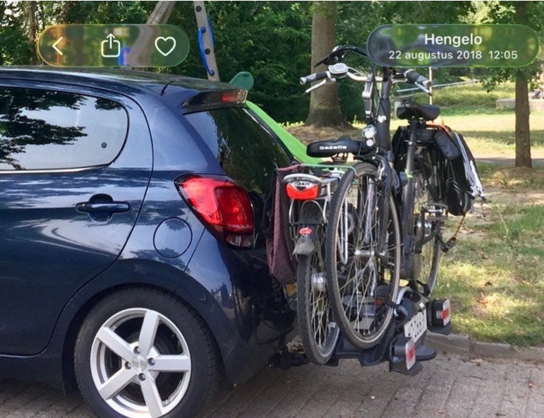 Thule VeloCompact 925 met trekhaak, drager voor 2 fietsen, Auto diversen, Fietsendragers, Gebruikt, Brede banden, Ophalen of Verzenden